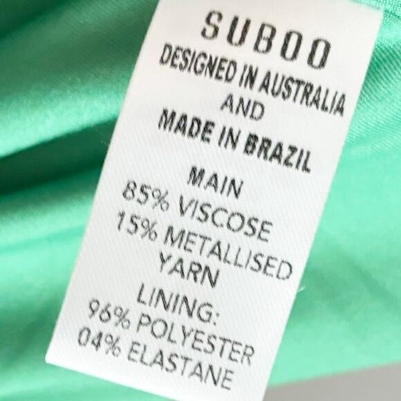 Suboo Aylish Halter Midi Dress Large Green NWT - Picture 9 of 9